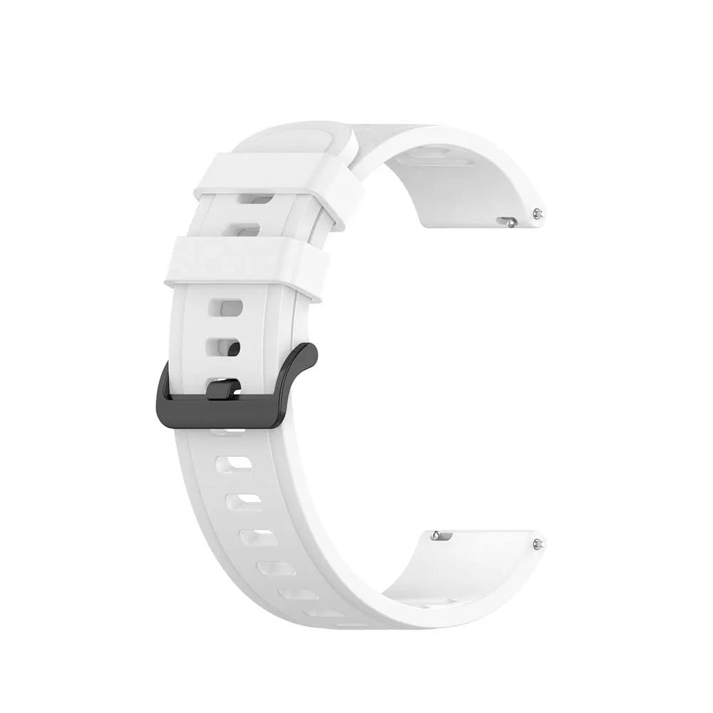 Silicone Watch Strap 20mm 22mm – Amazfit GTR GTS Bip Samsung Garmin Smartwatch Band Oasis Select WHITE 47MM