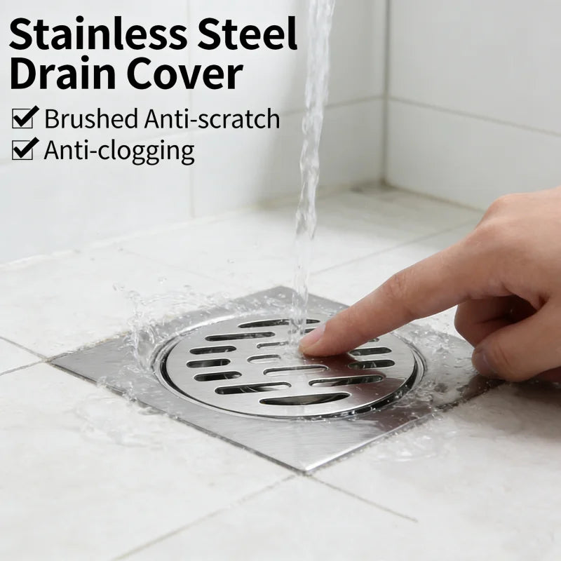 Universal Stainless Steel Round Floor Drains Cover Plate Sink Strainer Anti-clogging Shower Drains Hair Catcher Bathroom Fixture Oasis Select