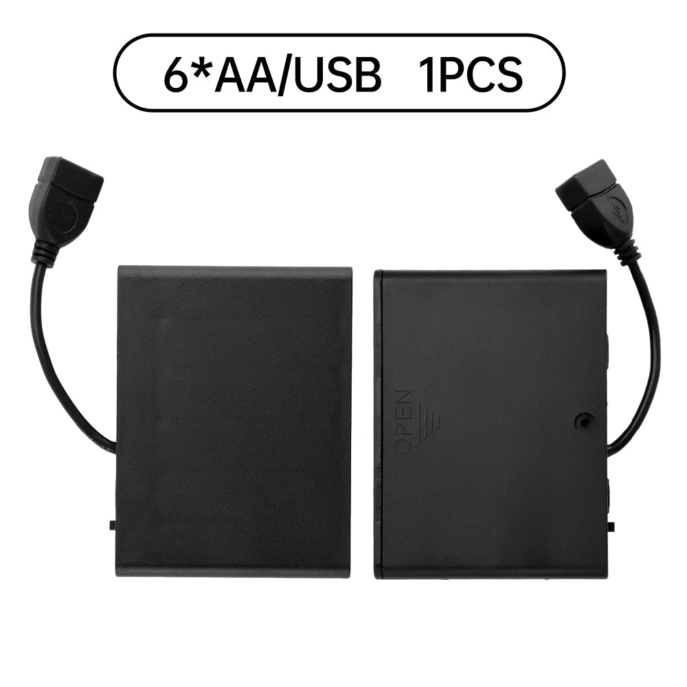 2/3/4/6/8 Slot AA Battery Case 3V/4.5V/6V/9V/12V AA Battery Holder AA Box AA Battery Storage Case With USB Oasis Select 6 AA