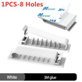 Clips Self Adhesive Car Cord Clip Wire Holder Harness Clamp Cable Clamp Cable Organizer Wire Organizer Flexible Cable Winder Oasis Select white-A 8hole