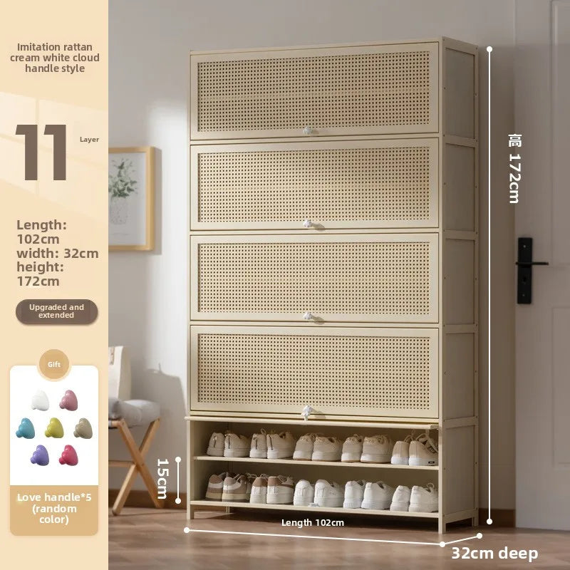 Cabinet household door against the wall large capacity entrance entrance entrance integrated solid wood storage shoe rack Oasis Select Eleven floors 102