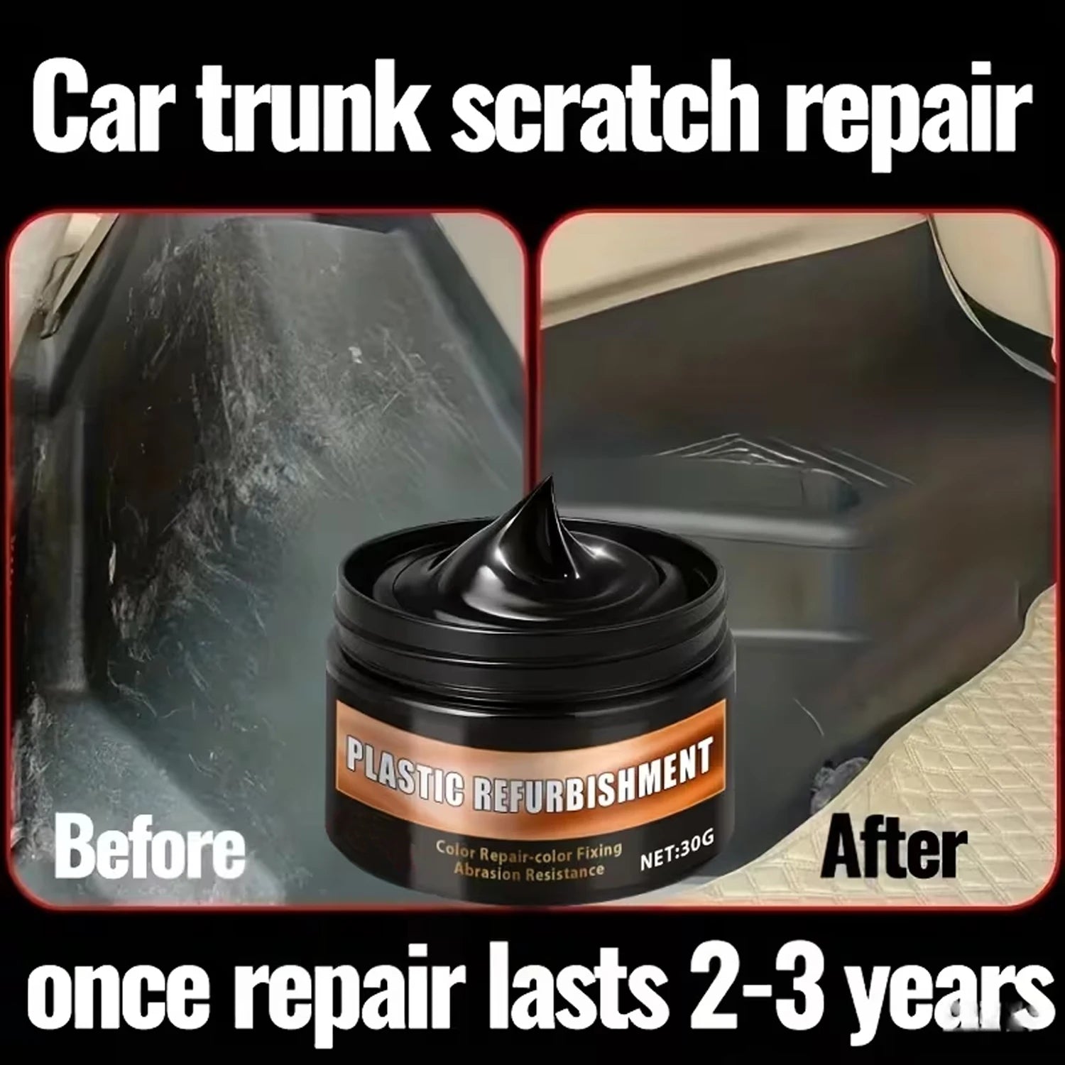 Black Gloss Polishing Paste – Auto Plastic & Steering Wheel Wax