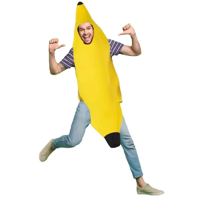 1-10PCS Banana Costume for Adult Kids Halloween Outfit Funny Stage Performance Party Cosplay Fancy Dress Mascot Suit Oasis Select