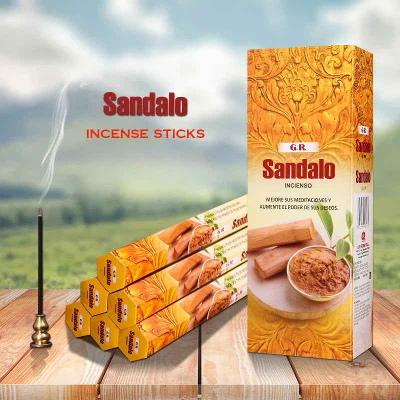 40/20 Sticks Incense Original GR Sandalwood Stick Jazmin Sri Ganesh Royal Oudh Indian Aroma Stick for Home Meditation Incense Oasis Select Sandalo 1 small box-20sticks