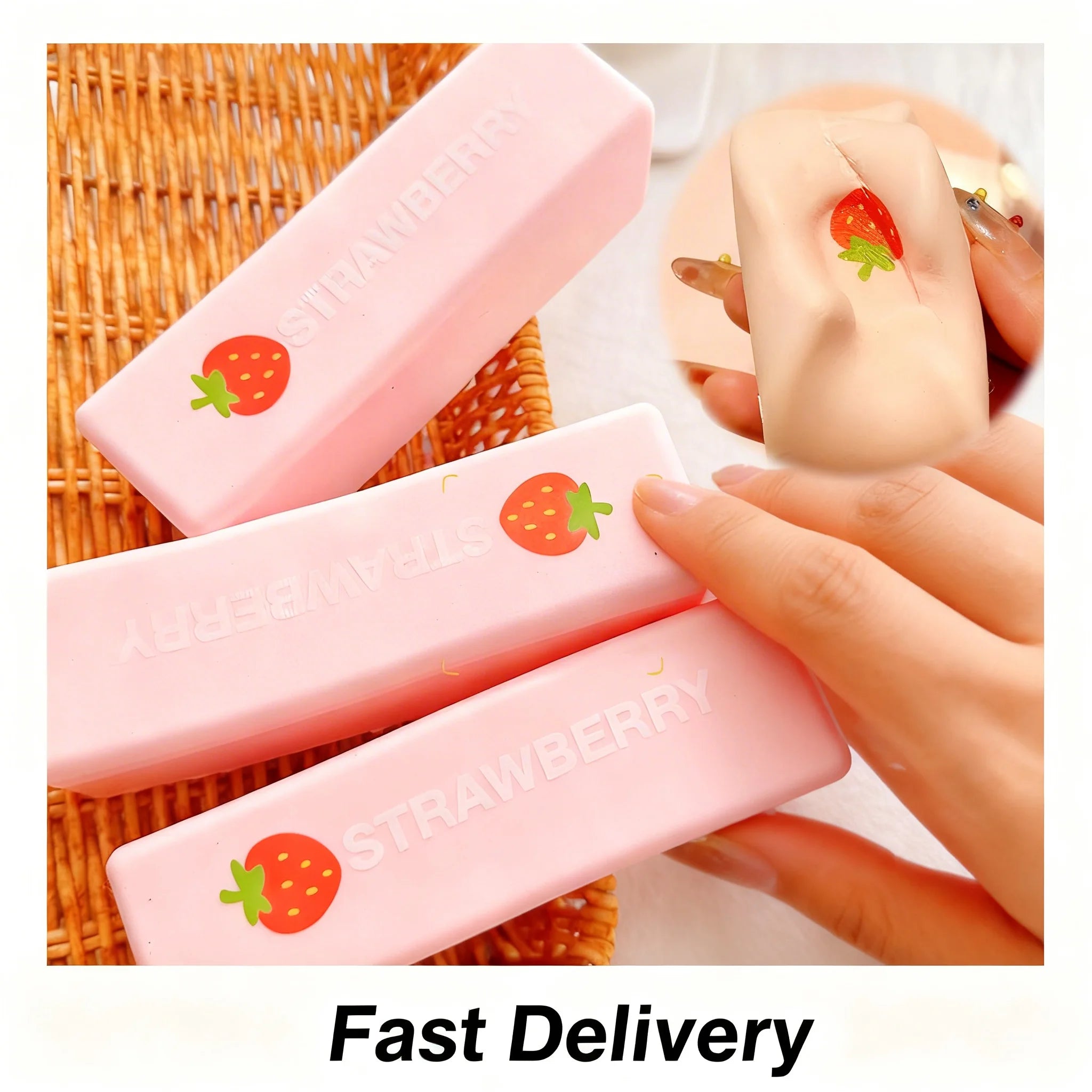Squishy Strawberry Milk Stress Relief Fidget Toy – Slow Rising