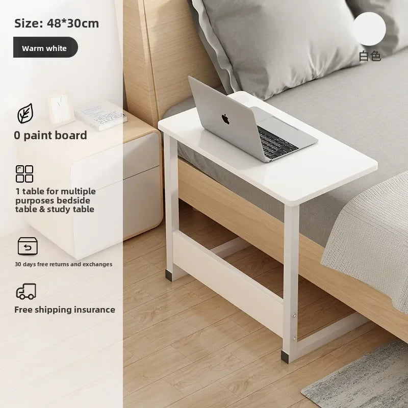 Multi-functional Household GoodsRemovable Bedside Table Lifting Table Lazy Computer Table Oasis Select White-F