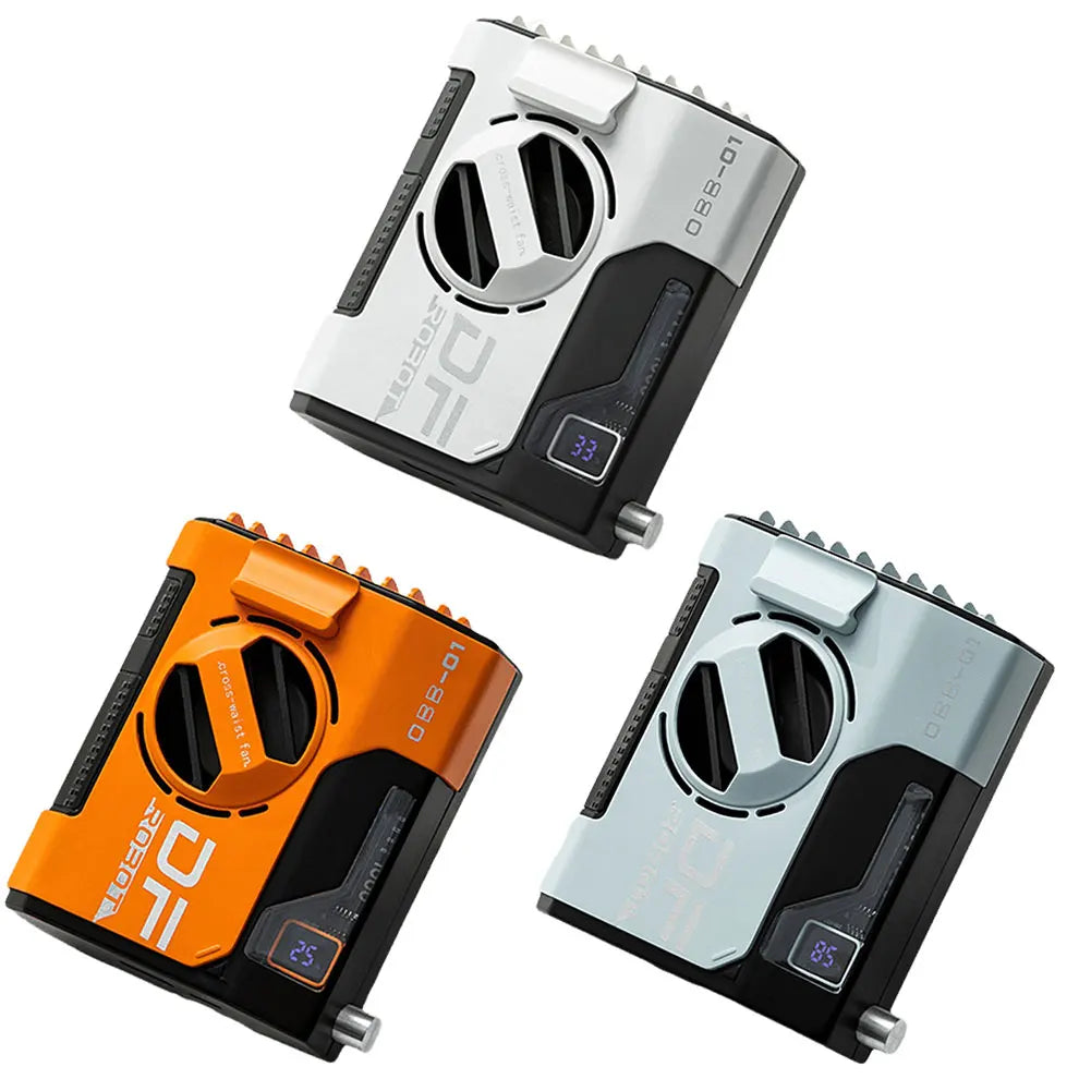 Portable Rechargeable Waist Fan 5-Speed LED Display Power Bank Portable Waist Fan Oasis Select
