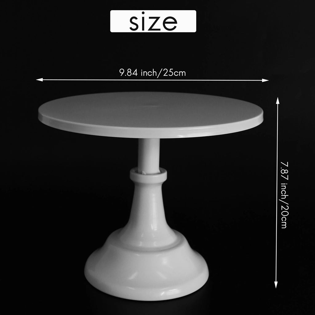 LIKE WISH Metal Iron Cake Stand Round Pedestal Dessert Holder Cupcake Display Rack Bakeware White Birthday Wedding Party Decorat Oasis Select