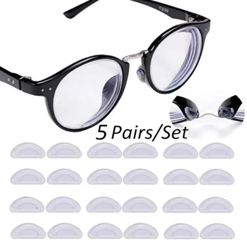 10/40pair Glasses Nose Pads Adhesive Silicone Nose Pads Non-Slip Transparent Nosepads For Glasses Eyeglasses Eyewear Accessories Oasis Select