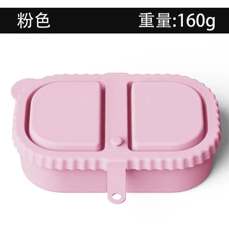 Silicone Double Compartment Seasoning Box – Portable & Foldable Seasoning Storage Box Oasis Select Pink