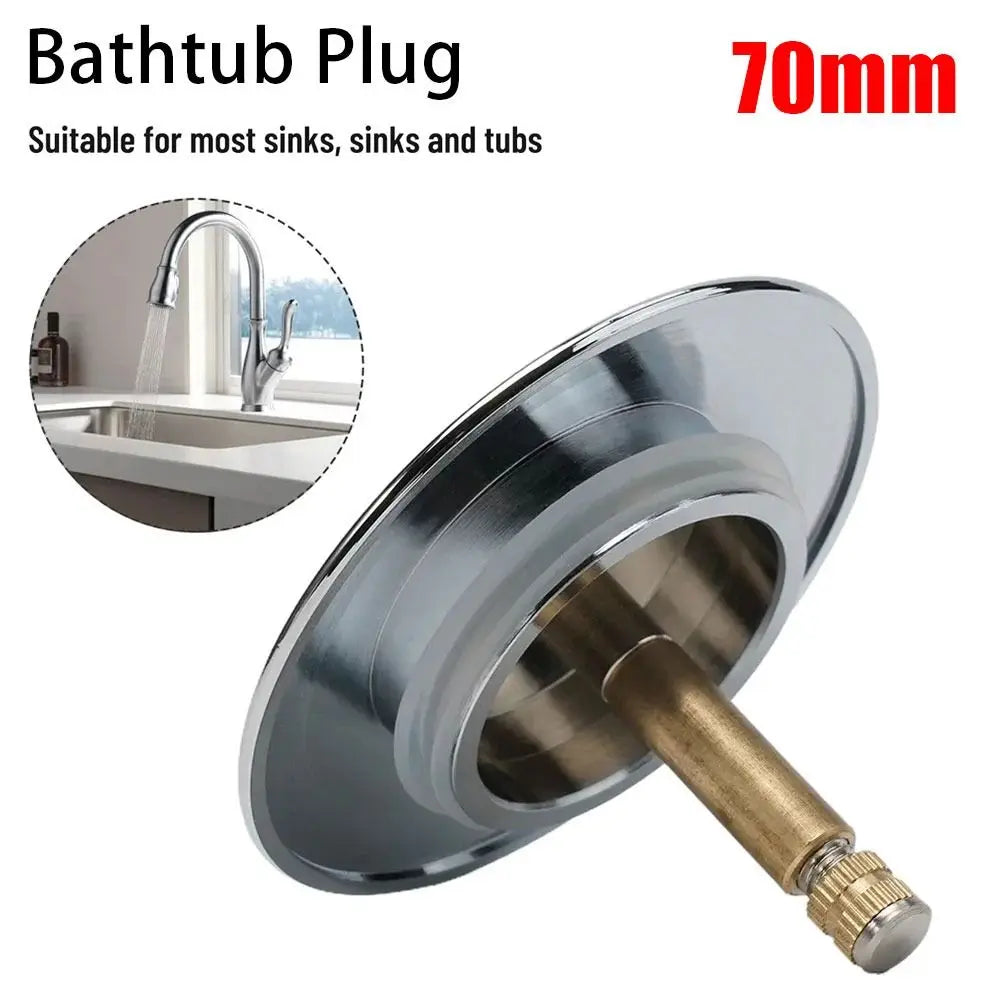 Durable Pop Up Waste Stopper New Brass Bath Stopper Adjustable Only Flat Seal Bathroom Tub Drain Filter Bathtub Accessories Oasis Select