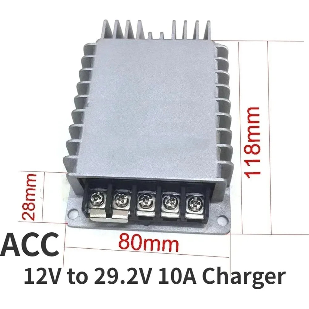 Charger 12V to 24V DC DC 10A-20A Step Up Converter for 28V Lead Acid Battery and 29.2V Lipo Auxiliary Battery RVs Boat Car Oasis Select