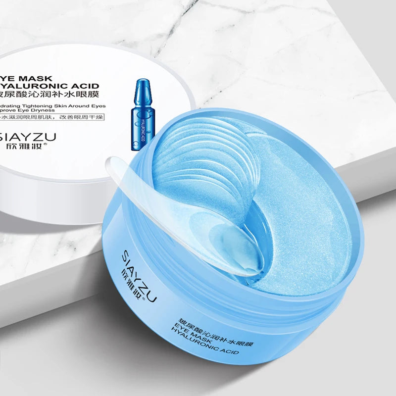 60pc Hyaluronic Acid Eye Patches – Dark Circles & Anti-Aging Eye Treatment Mask Oasis Select