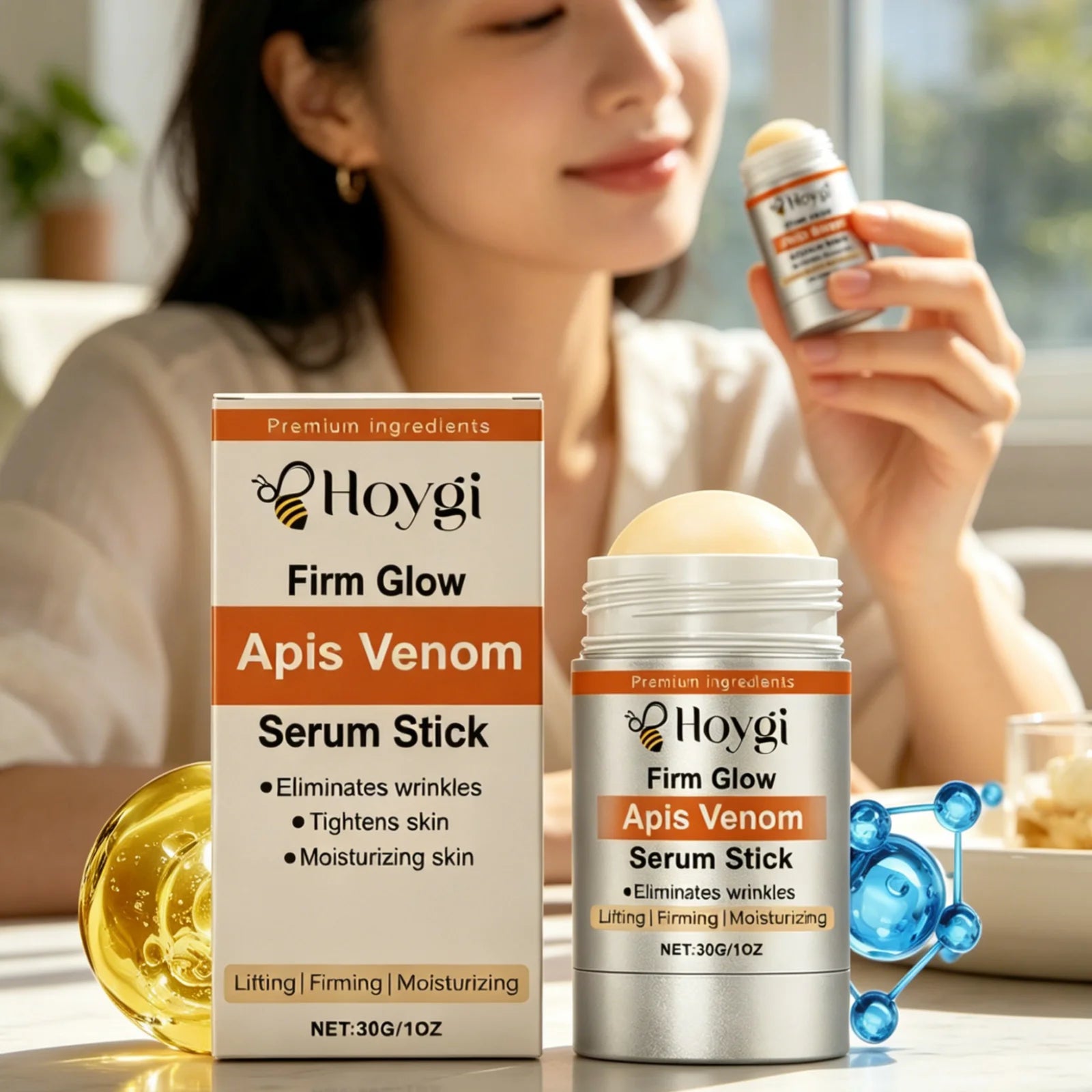 Hoygi Bee Venom Facial Serum Stick – Anti-Aging & Firming 30g Facial Serum Stick Oasis Select