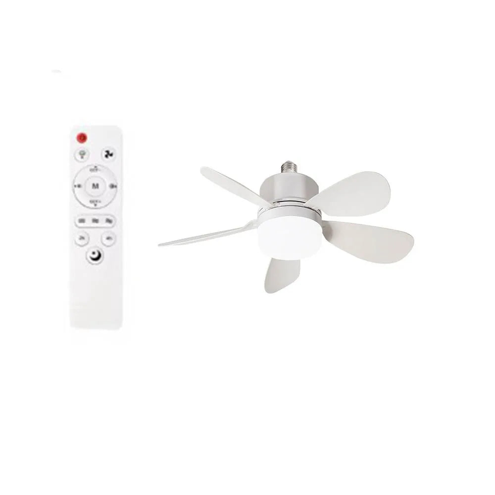 Ceiling Fan with Light & Remote | E27 Socket Dimmable 30W Ceiling Fan Light Oasis Select WHITE