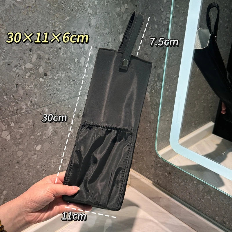 Portable Curling Iron Storage Bag Hair Dryer Travel Storage Bag Reusable Zippered Storage Bag Travel Storage Accessories Oasis Select black
