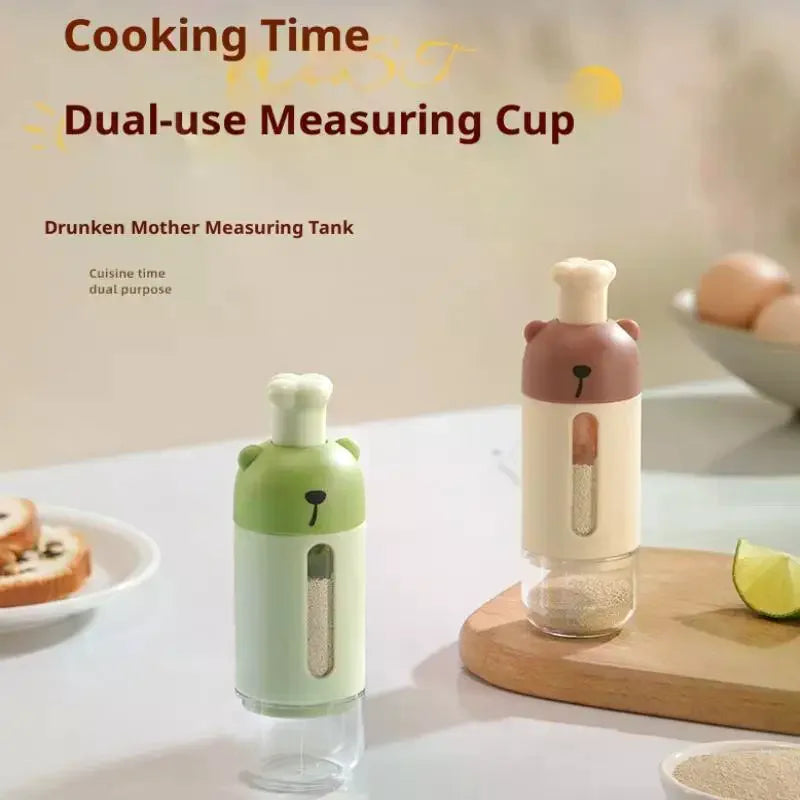 Quantitative Salt Shaker Push Type Metering Salt Dispenser Sugar Bottle Canister Moisture-Proof Kitchen Storage Oasis Select