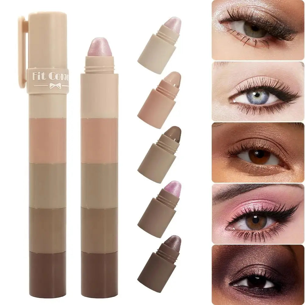 Fit Colors 5-in-1 Waterproof Shimmer Eyeshadow Stick – 5 Shades