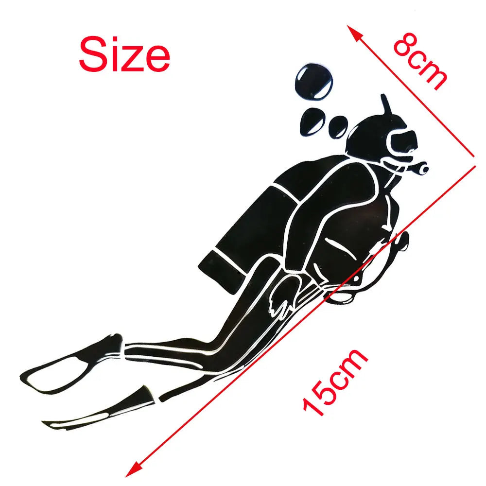 Scuba Diver Vinyl Decal for Diving Tank Fins Personalized Stickers for Diving Tank Novelty Decals for Fins Cars Boat Oasis Select