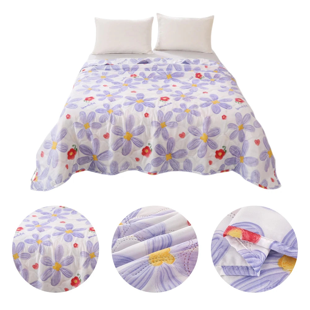 Cooling Blanket for Hot Sleepers Night Sweats Cooling Breathable Towel Quilt Ice Blankets 150x200cm Oasis Select