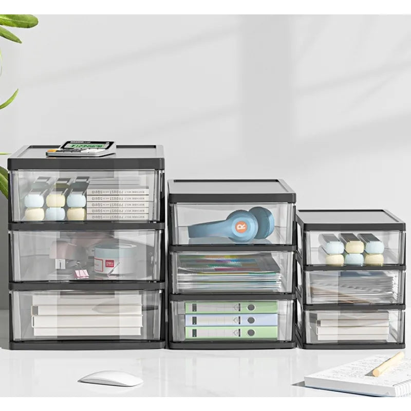 Office Desktop Storage Box, Transparent Drawer Style Cosmetics, Stationery, Student Desk, Raised Japanese Style Bar Storage Box Oasis Select