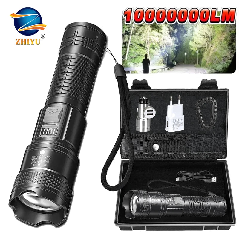 Ultra Bright Zoomable LED Tactical Flashlight | USB Rechargeable
