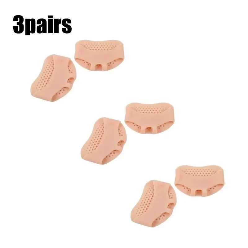 2pcs Silicone Metatarsal Pads Toe Separator Pain Relief Foot Pads Orthotics Foot Massage Insoles Forefoot Socks Foot Care Tool Oasis Select 6pcs nude