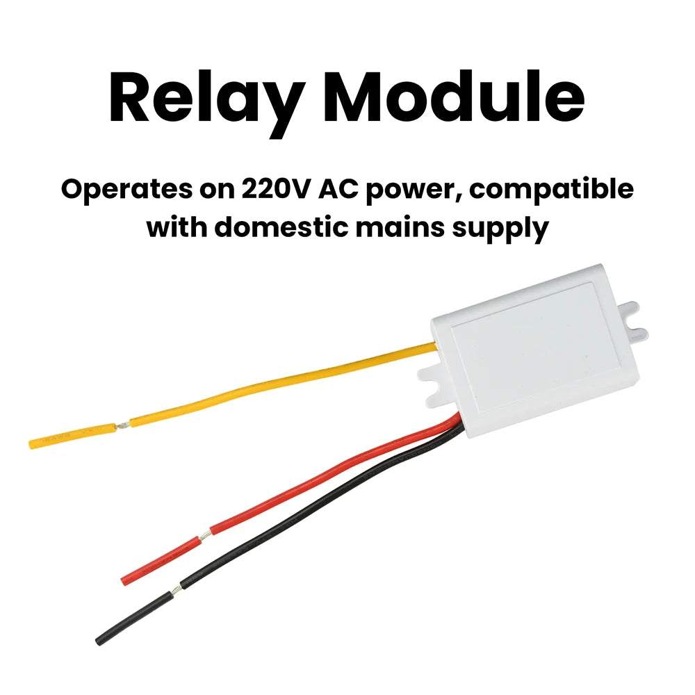 AC 220V 10A 5/20-Minute Delay Switch Relay Module with Timed Auto-Shutdown for Lighting & Exhaust Fans Automatic Control Oasis Select