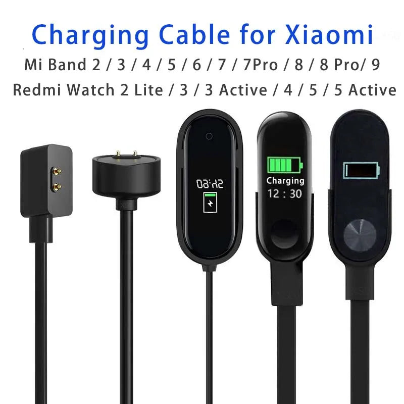 Magnetic USB Charger for Xiaomi Mi Band 2–9 & Redmi Watch Magnetic Watch Charger Oasis Select