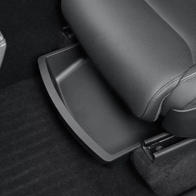TPE Under Seat Storage Box Drawer For Tesla 2026 Model YL 6-Seat Front Rear Seat Lower Organizer Tray Car Interior Accessories Oasis Select