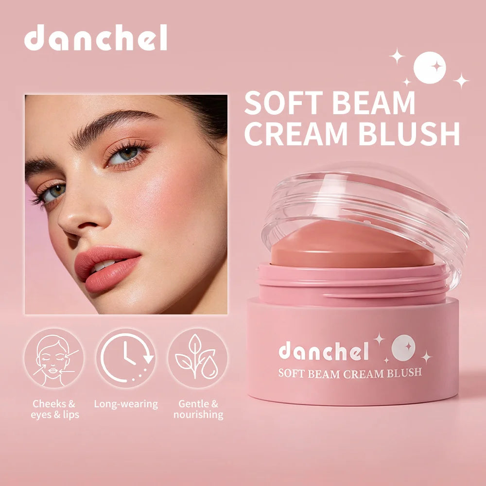 Soft Beam Blush Cream Multi Purpose Lipstick, Eye Shadow, Powder Blusher Long Lasting Makeup Smooth Creamy Texture Blusher Cream Oasis Select