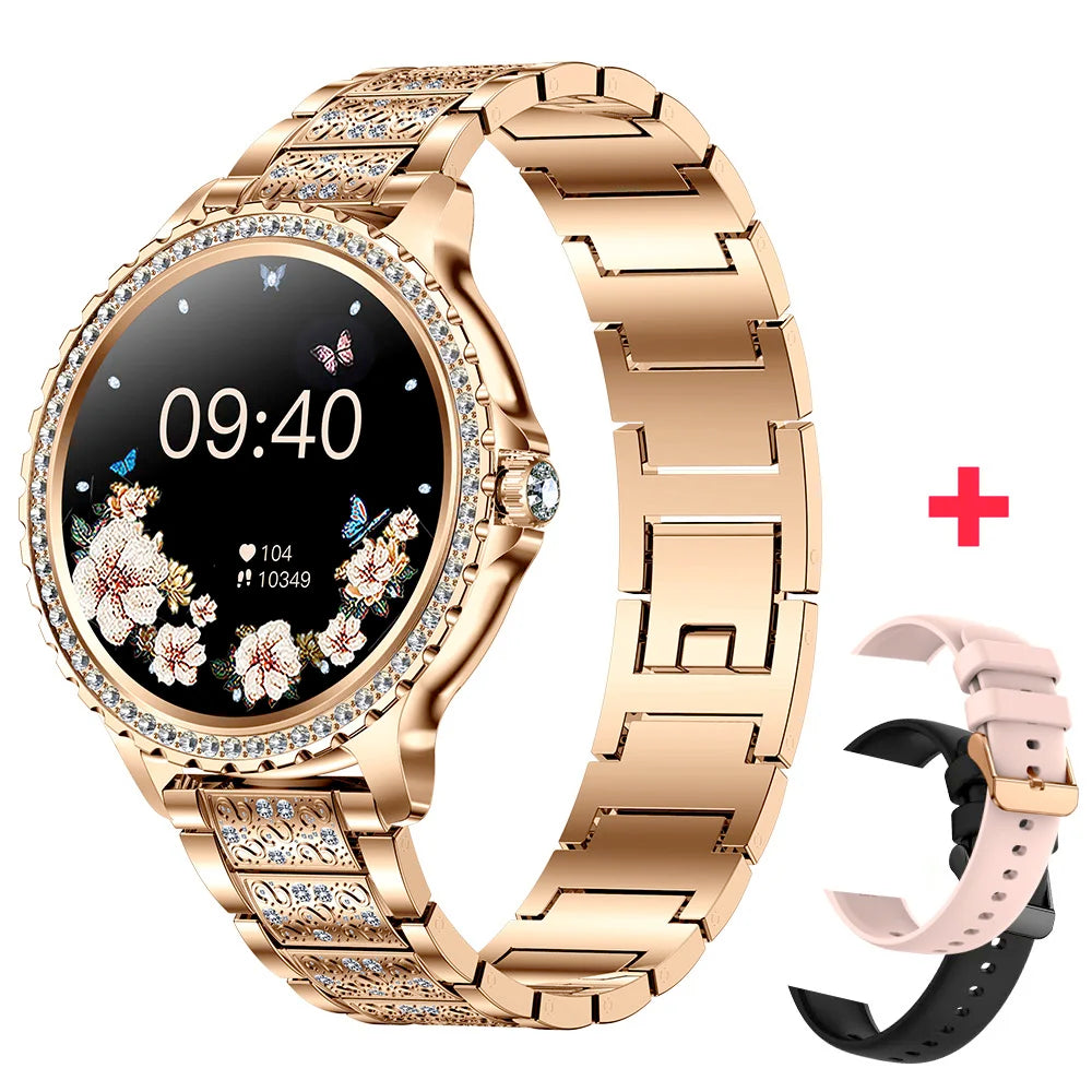 Blue Tooth Call Woman Smart Watches Lady Sports Fitness Bracelet Waterproof Body Temperature Smartwatch For Android IOS Oasis Select GD3MCU A 2