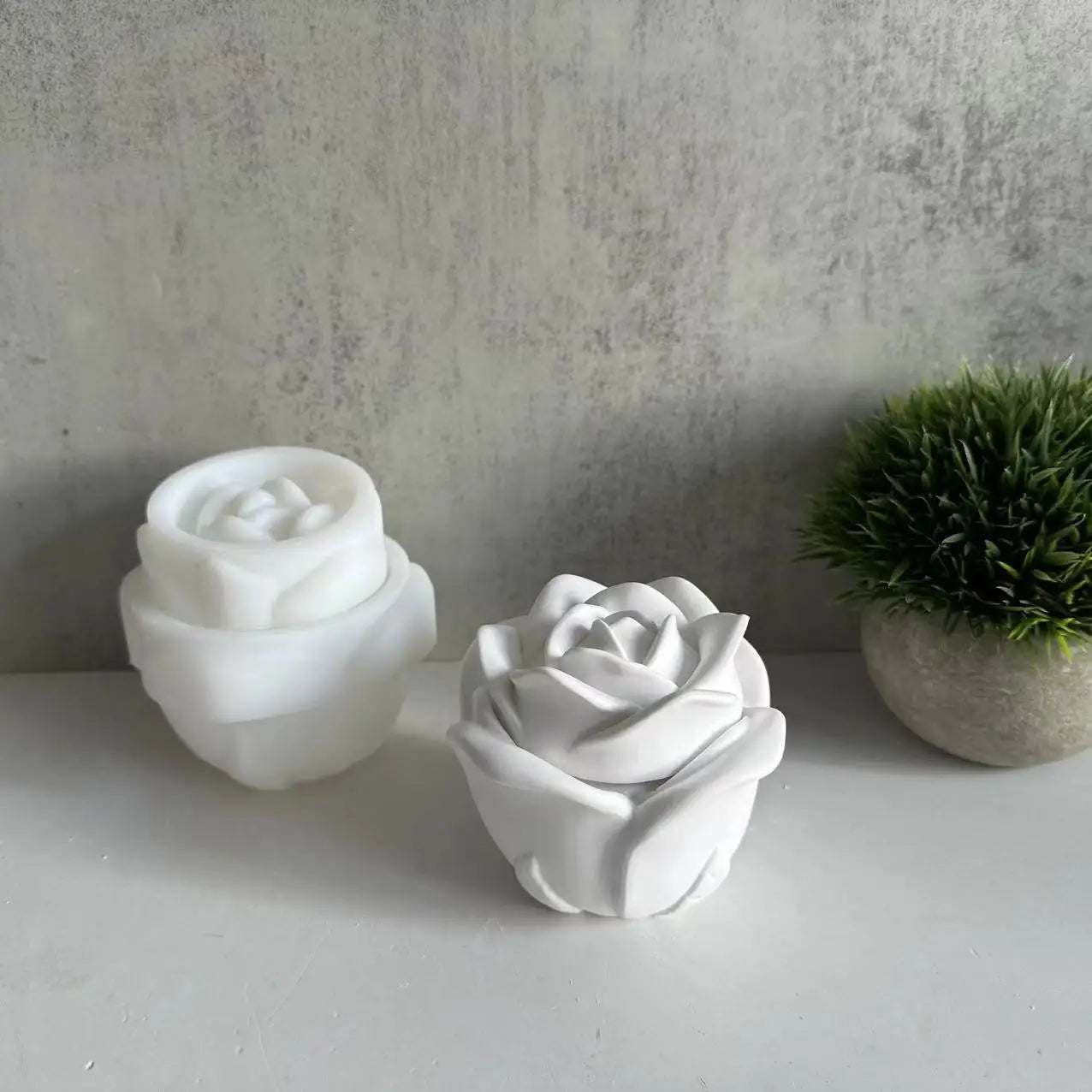 Candle Cup Mold Silicone Plaster Mold Rose Box Mold DIY For Craft Making Gift Giving Artisans Oasis Select