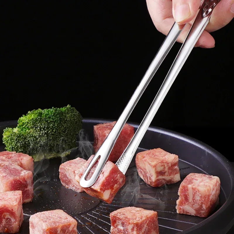 Economic Kitchen Tongs Stainless Steel Barbecue Tongs Clip BBQ Grill Meat Tongs Cooking Tweezers for Food Utensils Kitchen Tools Oasis Select