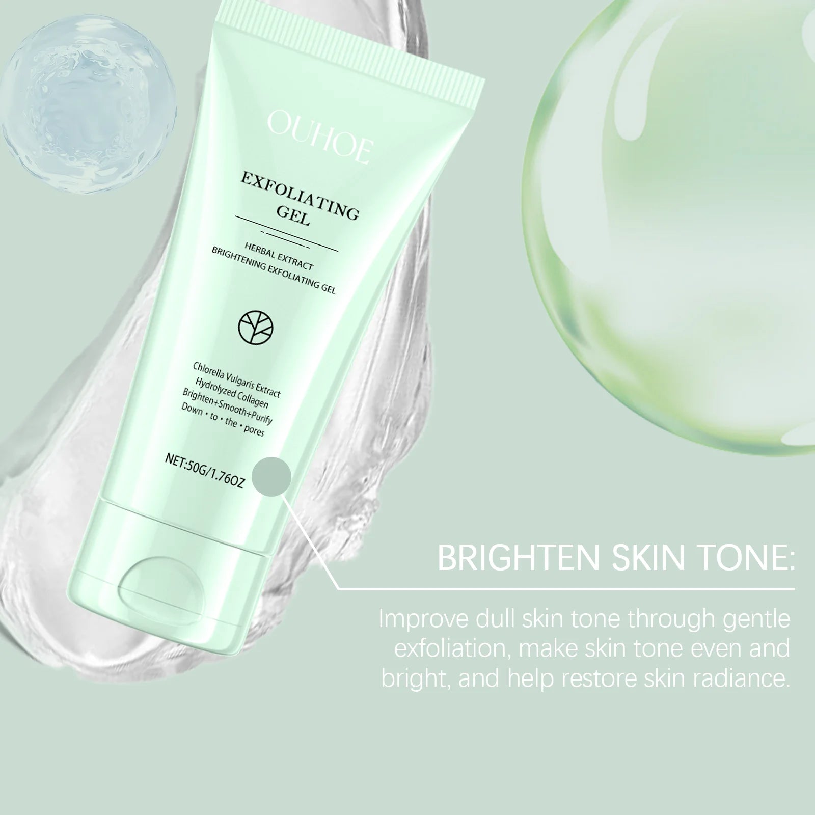 Exfoliating Peeling Gel Remove Dead Skin Dark Spot Deep Cleaning Purifying Brighten Tighten Pores Nourishing Repair Facial Scrub Oasis Select