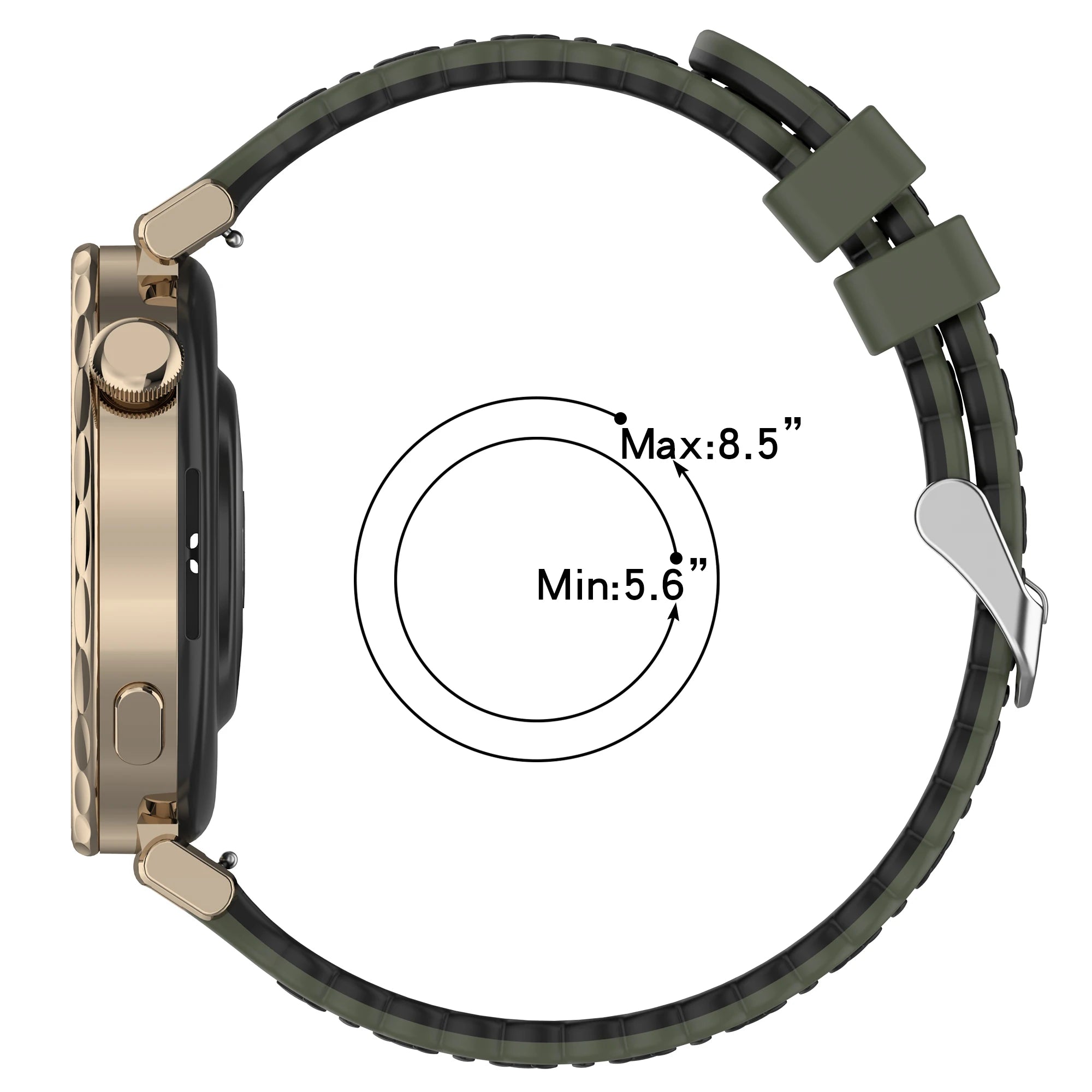 Silicone Watch Band 18mm 20mm – Huawei GT5, Samsung Galaxy Smartwatch Strap Oasis Select