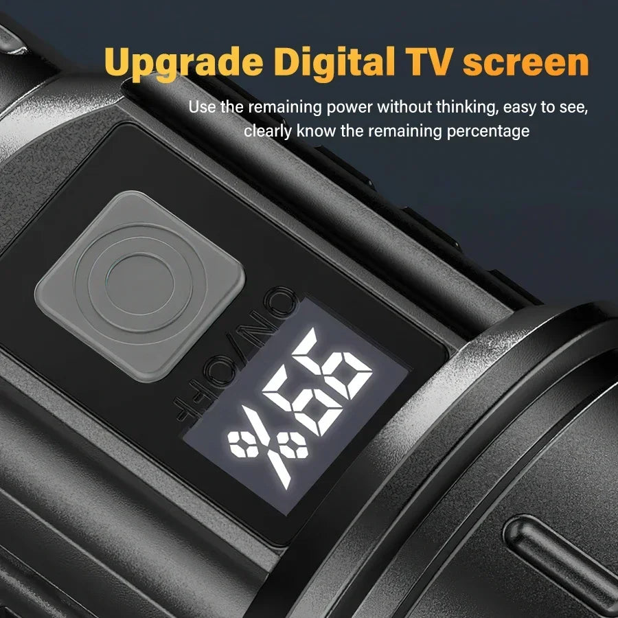 Rechargeable Led Flashlight Super Bright Portable Ultra Power Long Range Tactical Torch Lamp Outdoor Emergency Camping Lantern Oasis Select