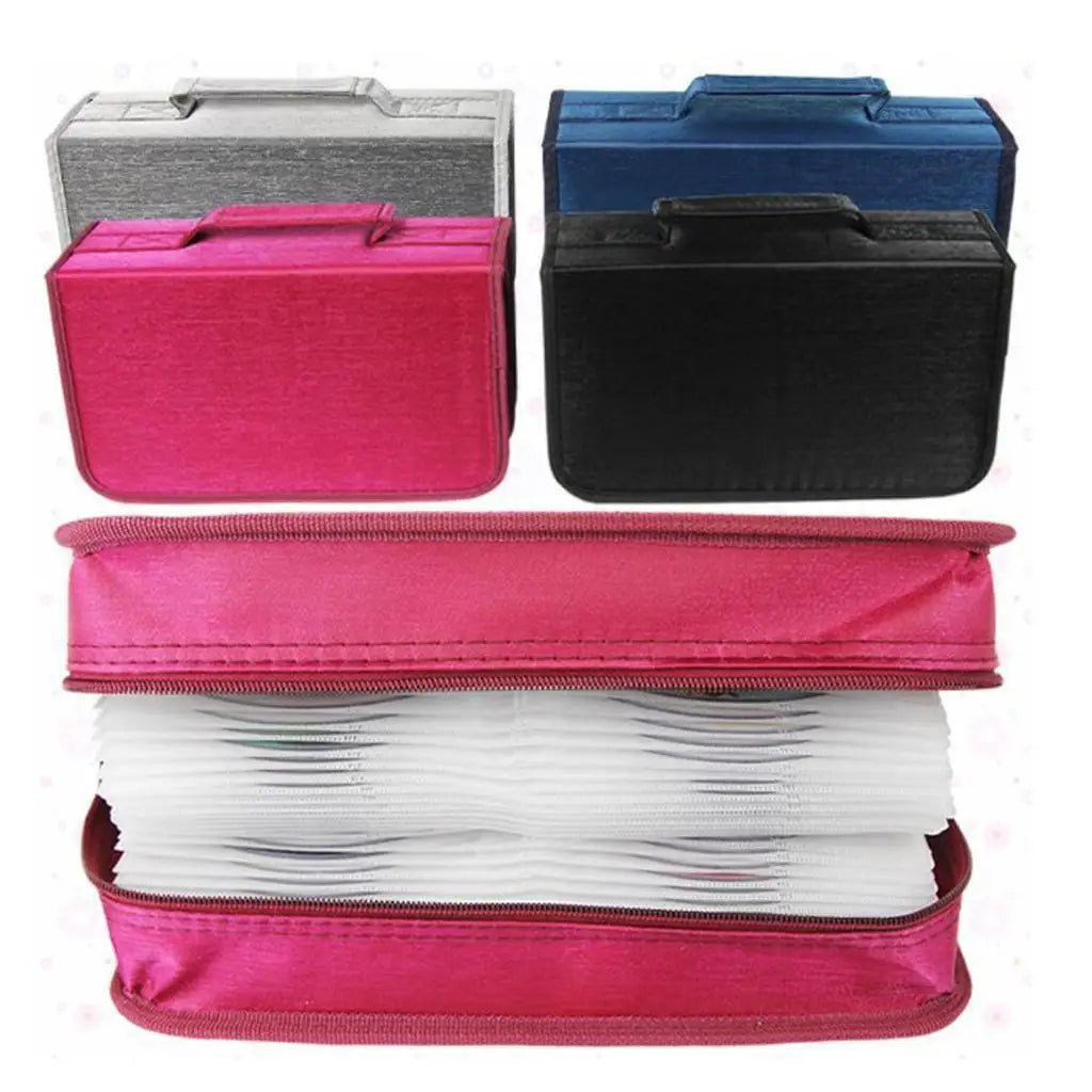 128 Discs DVD CD Holder Dustproof Storage Bags Zipper Album Storage Case Wallet Carrying Bag Organizer Storage Bag Oasis Select