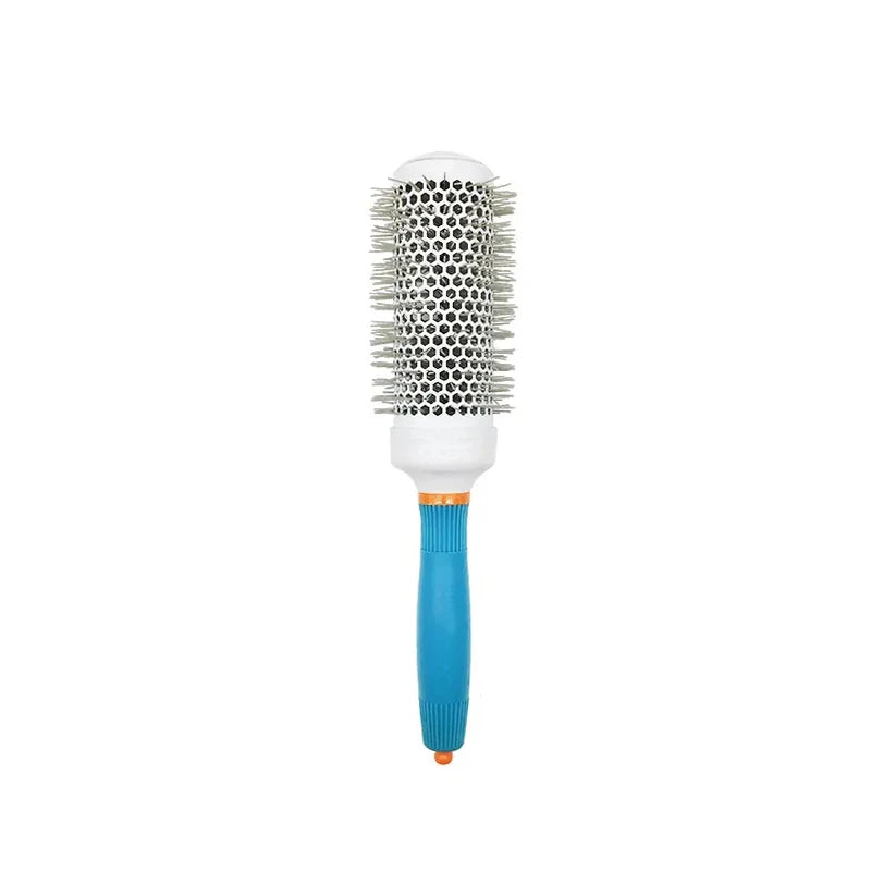 Professional Salon Hair Brush & Comb Set - Round Curly Hair Styling Tool with Rollers, Blue Oasis Select LG06-45-02-NO-logo