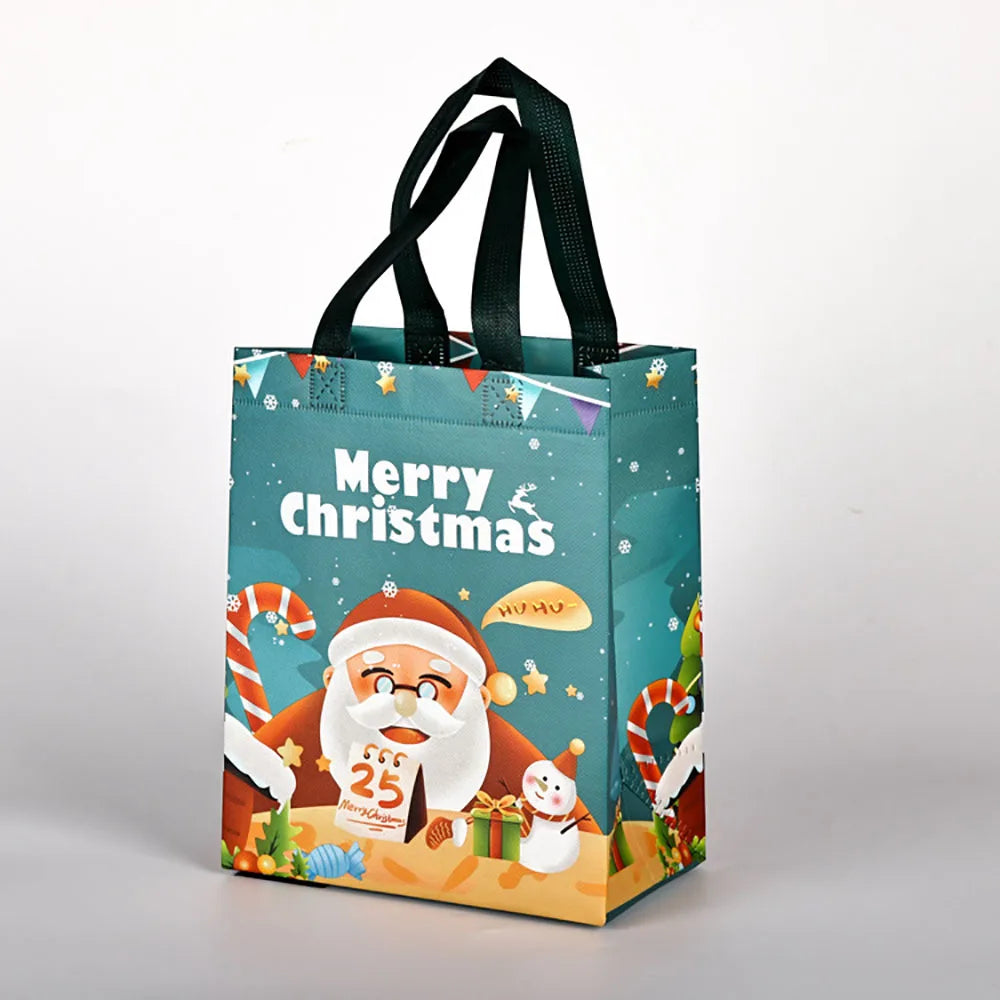 Christmas Non-Woven Gift Bags | Santa & Snowman Tote