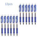 6/12pcs Retractable Gel Pens Set Black/Red/Blue Ink Ballpoint for Writing Refills Office Accessories School Supplies Stationery Oasis Select 12Pcs blue