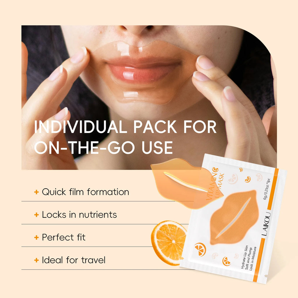LAIKOU 5/10pcs Lip Mask Lip Care Moisturizing Hydrating Repair Lighten Lip Lines Gel Patch Lips Pad Patches Care Products Oasis Select