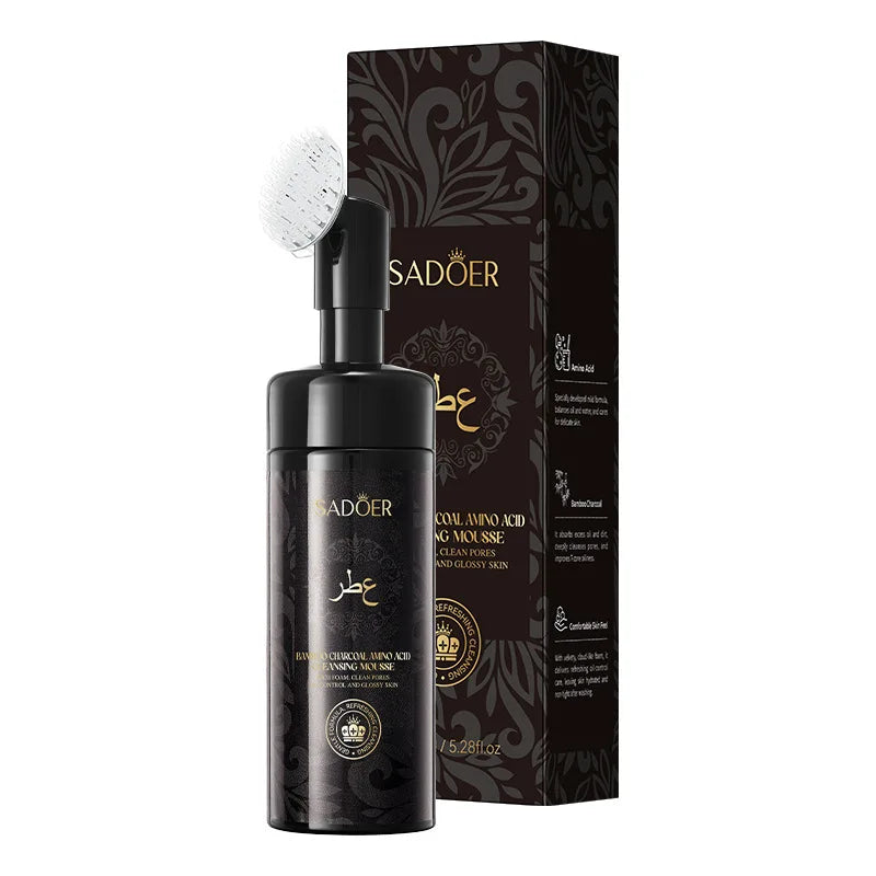 SADOER Bamboo Charcoal Amino Acid Cleansing Mousse 150ml Facial Cleansing Mousse Oasis Select 1Pc