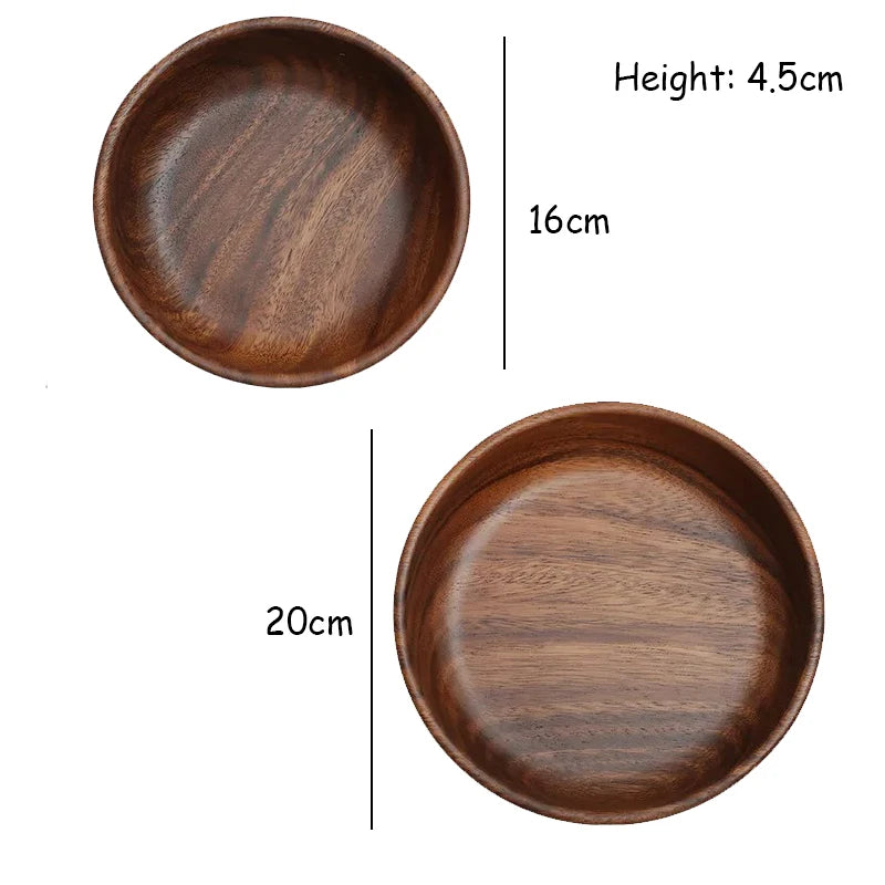 Solid wood bowl Walnut Boat Bowl Creative wooden salad bowl Fruit bowl Vintage storage home kitchen utensils Oasis Select