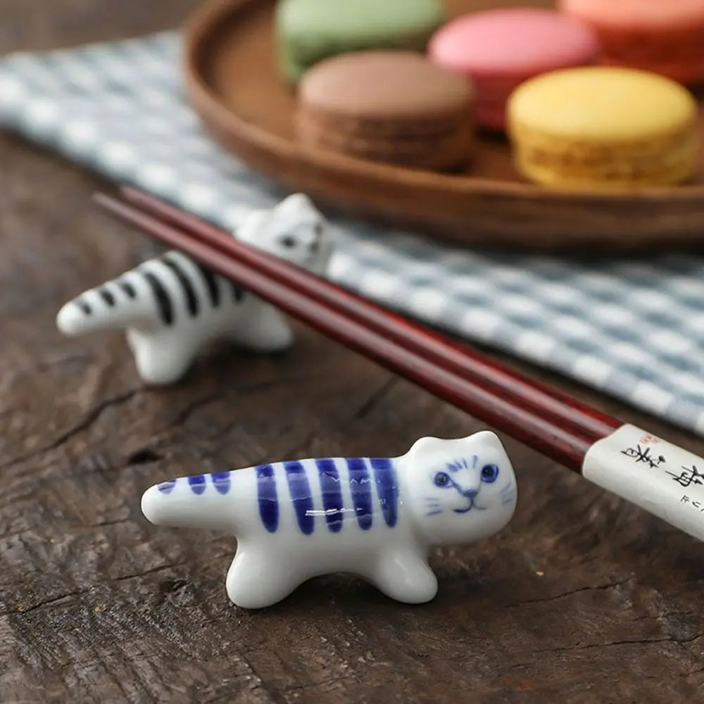 Cute Animal Chopstick Holder Rest – Ceramic Table Utensil Rest