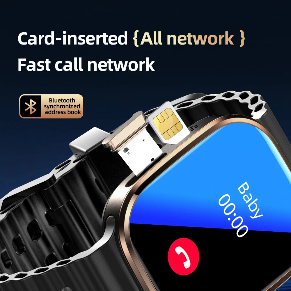 M99 Mini Android 13.0 Smart Watch 2.2inch Smartwatch With Touch ID Fingerprint recognition GPS WIFI Sim Card Slot Rotary Camera Oasis Select