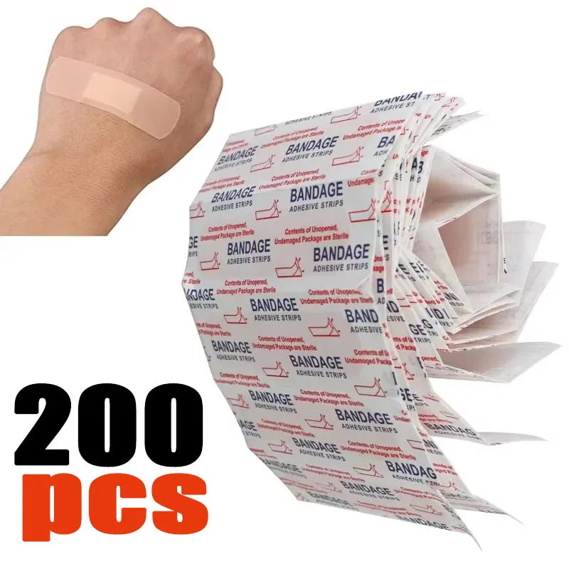 500-50pcs Band-Aids Waterproof Breathable Cushion Adhesive Plaster Wound Hemostasis Sticker Band First Aid Bandage Medical Gauze Oasis Select 200pcs