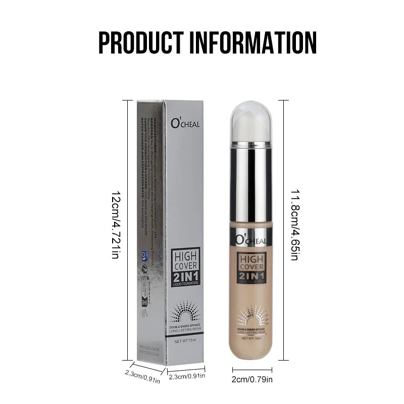 OCHEAL 2-in-1 Liquid Foundation & Concealer – Waterproof