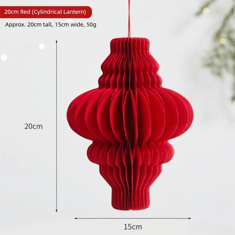Red Honeycomb Paper Hanging Decoration with Tassel | New Year