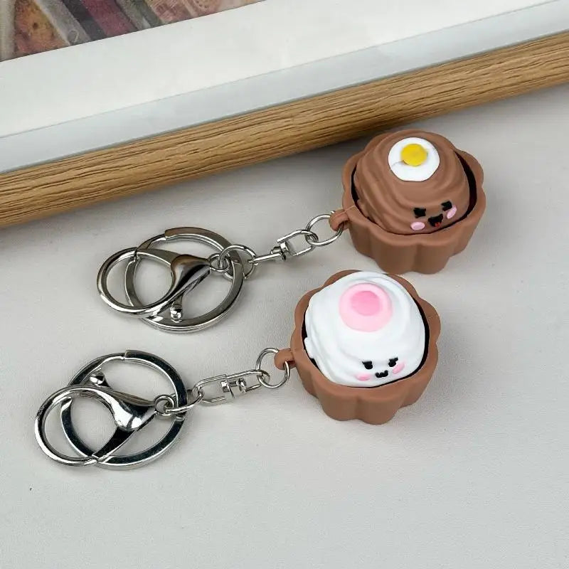 1/2 Pcs Mini Cake Button Fidget Toy, Food Shaped Press Keychain, Cute Backpack Pendant, Creative Gift Oasis Select A3